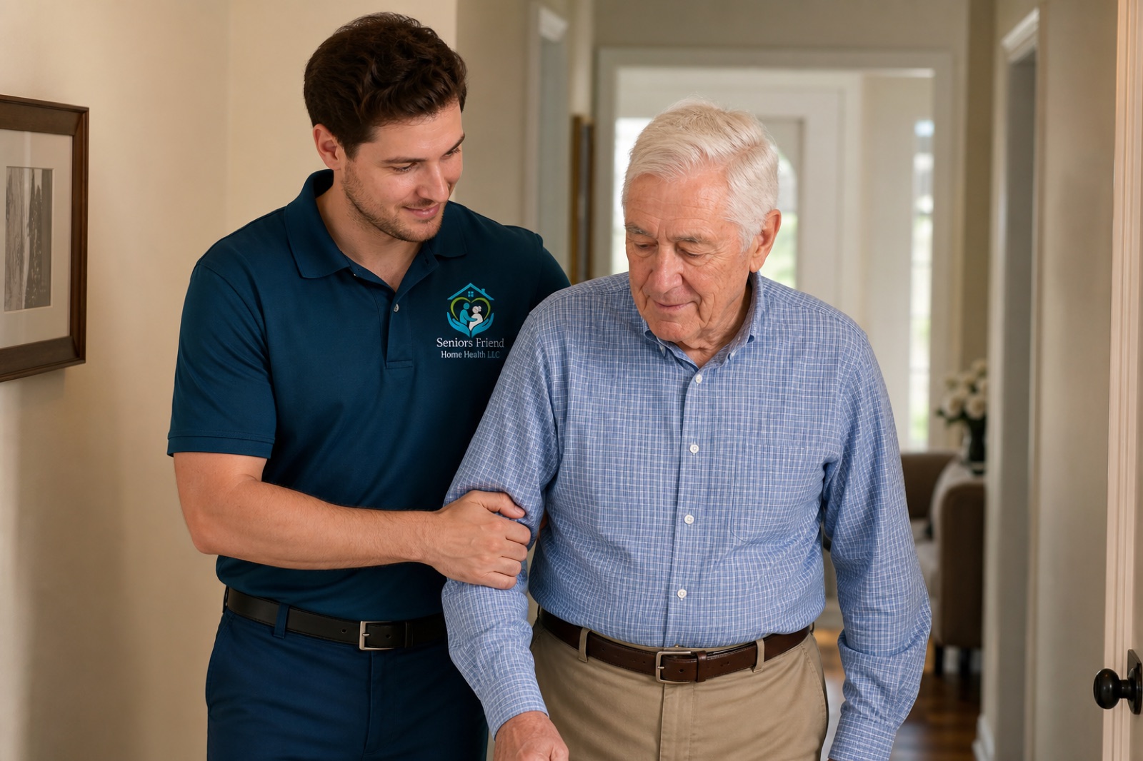 Uniformed Seniors Friend caregiver